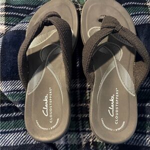 Clarks Black and Gray Shoes
